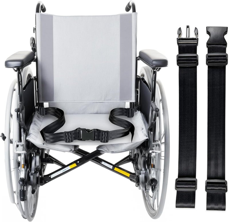 PSNOOK Adjustable 2-Point Wheelchair Safety Lap Belt – Anti-Fall Seat Belt for Seniors & Plus Size, Easy Install, 12-60" Adjustable - Image 1